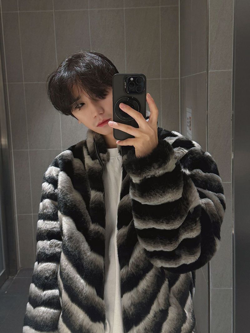 [Premium] Leopard Wave Fur Jumper (2color)