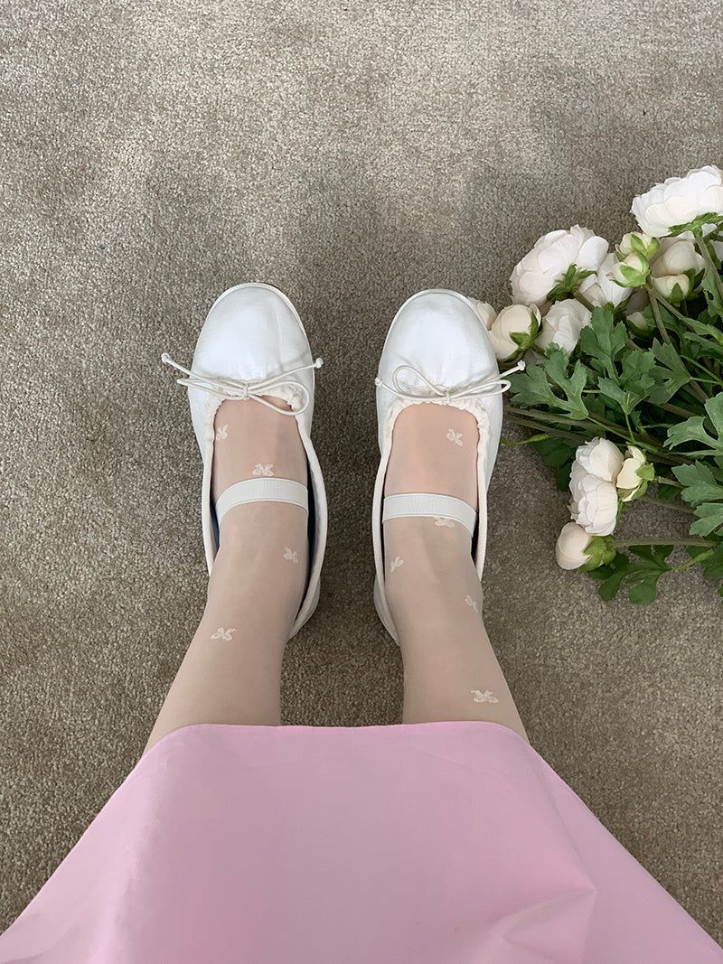 LILLOVE（リローブ）の「ribbon stocking (ivory)（Fashion Accessories）」