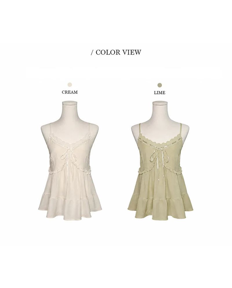 Frill Sleeveless Blouse (2 colors)