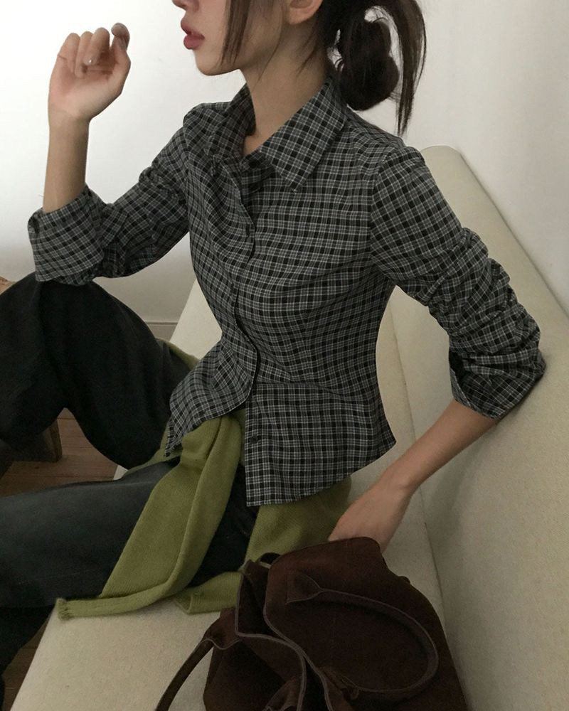 [ORIGINAL] Trick Slim Fit Check Shirt