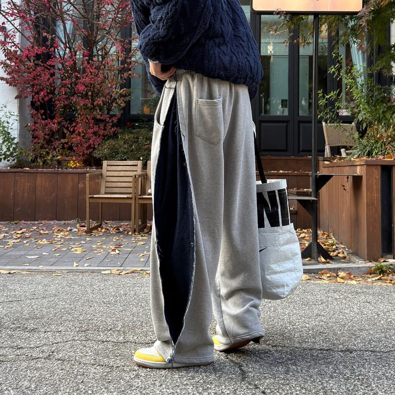 lemenne(ルメンヌ)の「LMN Stone Side Denim Sweat Pants (2 colors)(Pants)」