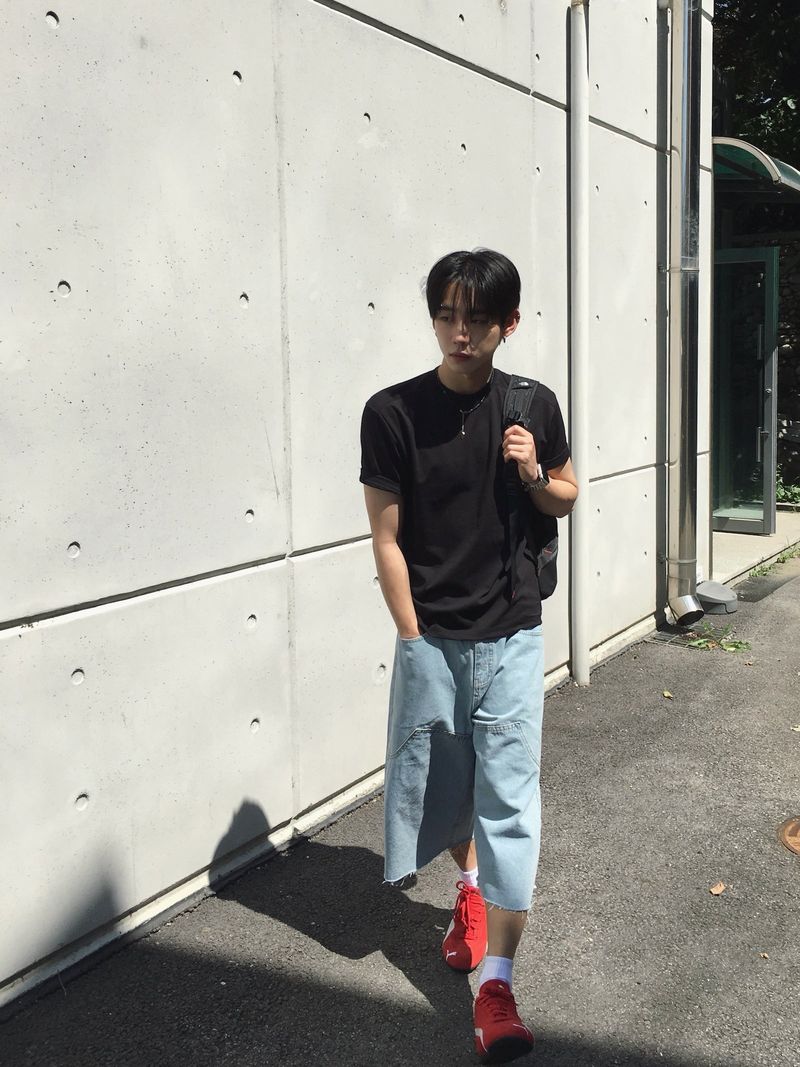 Foil Carpenter Bermuda Denim Pants 2C