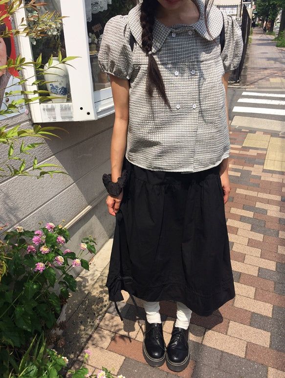 Iseo Strap Flare Banding Long Skirt