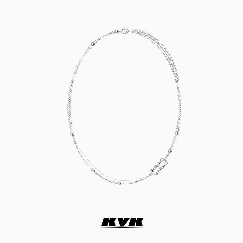 KVK（ケーブイケー）の「KVK X ポテンシャルナチュラルホワイトジェイドシェルベーシックロングネックレス（アクセサリー）」