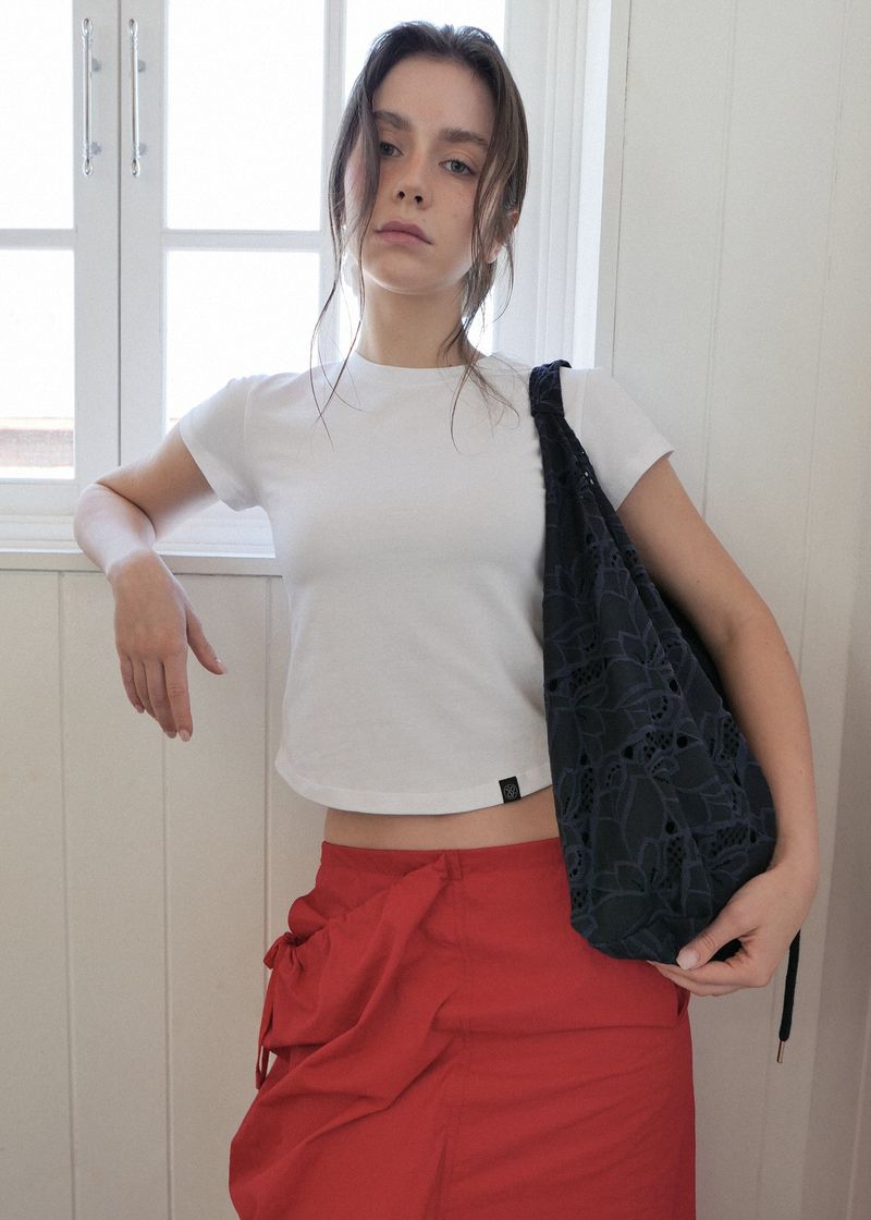 VOOR（ボル）の「Bio Cotton T-Shirt_White（Tops）」