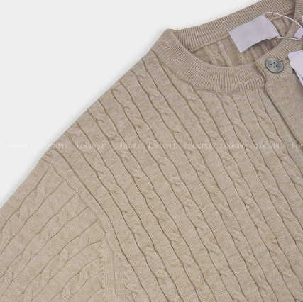 all-day round neck knit cardigan