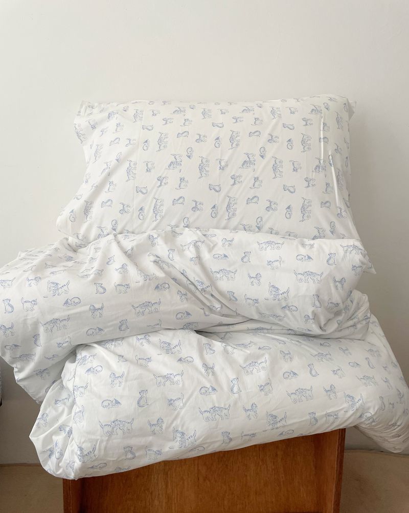 Powder kitten Pillow cover