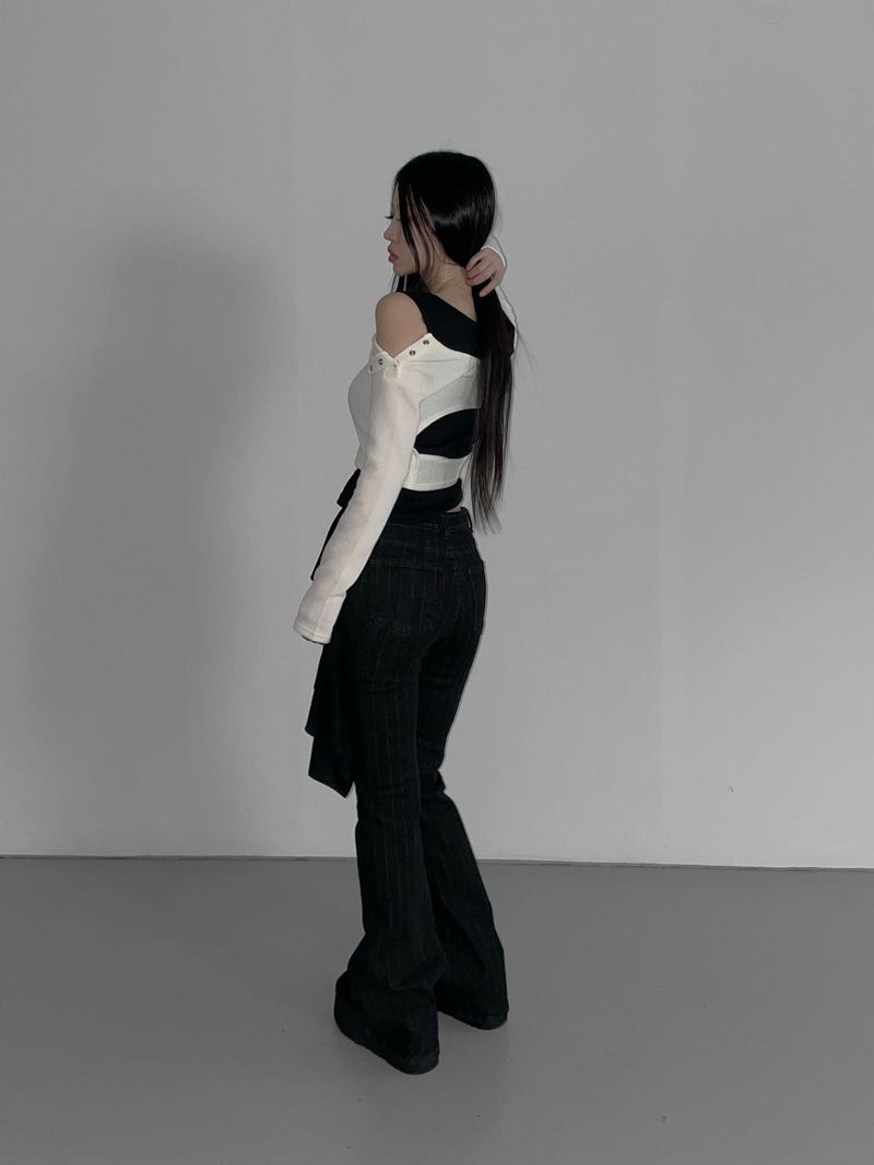 solitude striped bootcut