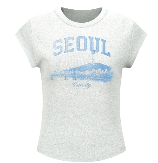 Curetty(キュリティ)の「C CURETTY SEOUL MOOD T-SHIRT_LIGHT GREY(Tops)」