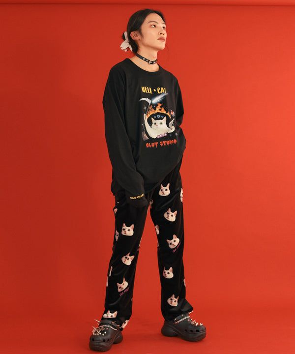 0 5 cat velvet track pants
