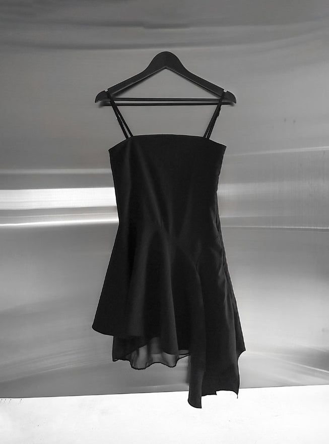 Leri Unbalanced Chiffon Flare One Piece