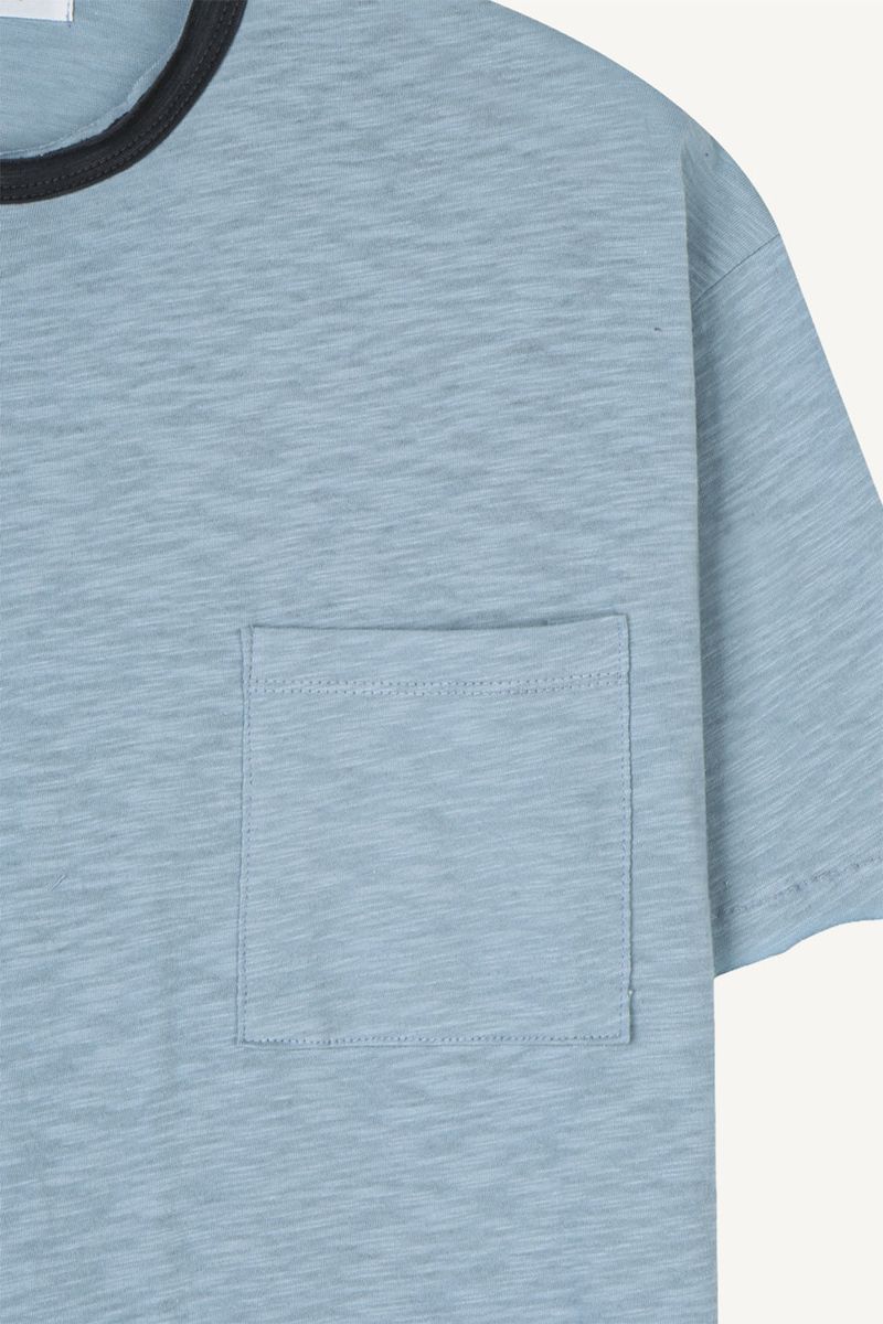 Slub rib layered T-shirt