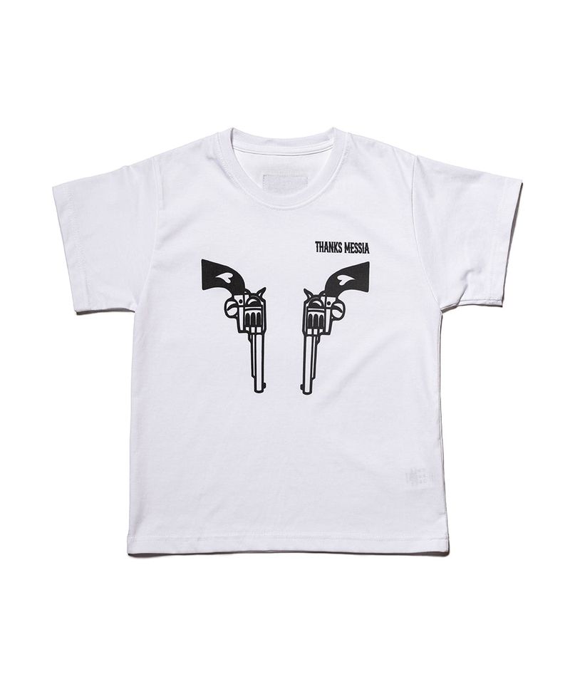 THANKS MESSIA(サンキュー メシア)の「ARCHIVE REVOLVER CROP TSHIRT-WHITE(Tops)」