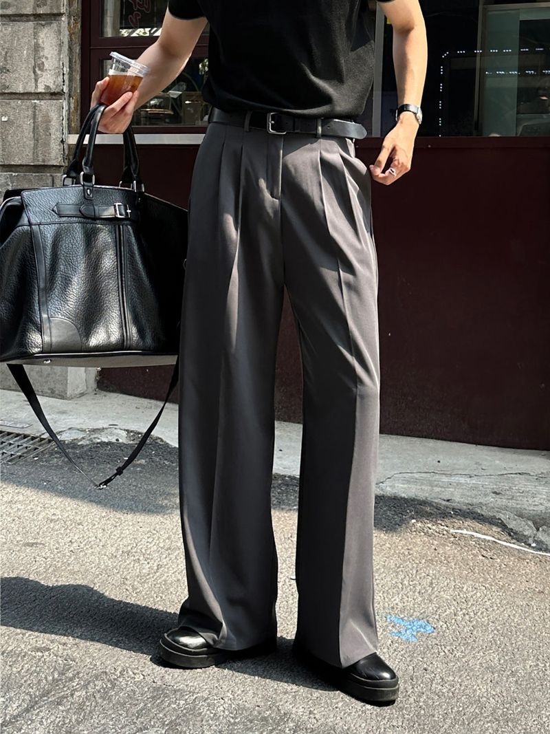 LMN All-Day Pintuck Bejo Wide Slacks (4 colors)
