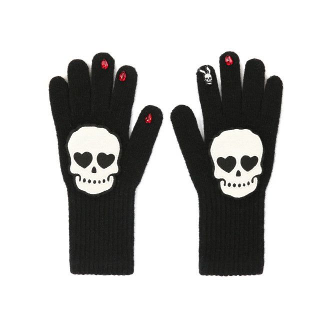 CLUT STUDIO(クラットスタジオ)の「0 5 skull in love wool gloves - BLACK(Fashion Accessories)」