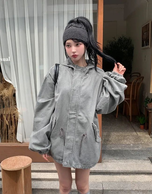 Pint Washed Short Hooded Field Jacket