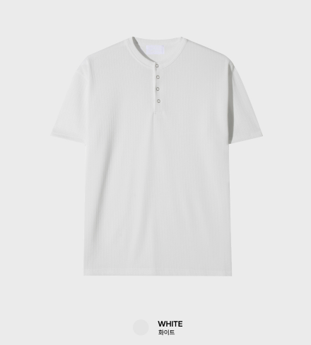 Look Lachief Standard Henry Neck Ribbed Short Sleeve