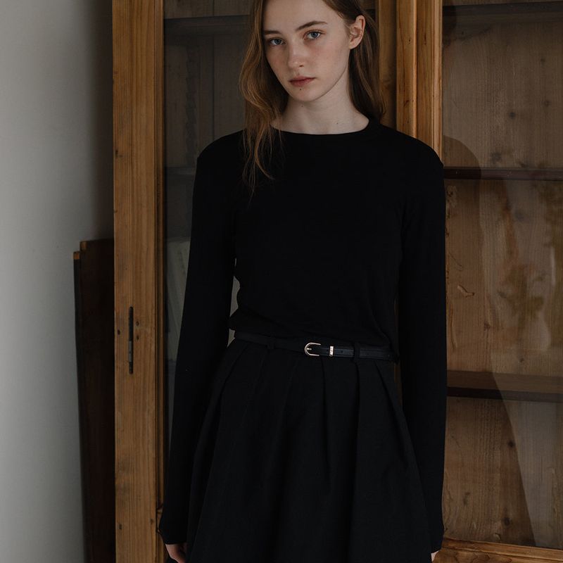 Soft Round T-shirt - Black