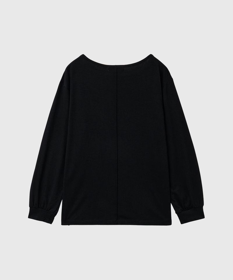 ボートネックルーズフィット グラフィックTシャツ