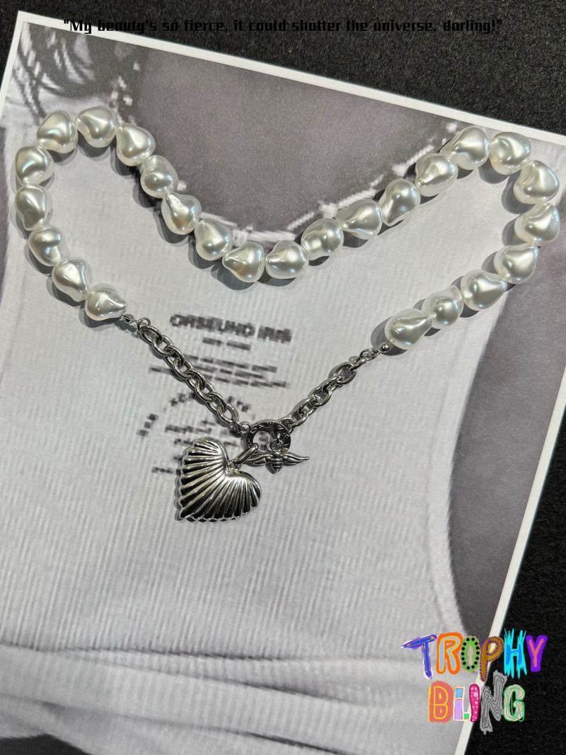 Pearl Heart Necklace