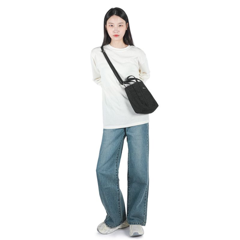 DENIM TOTE BAG MINI MI BLACK