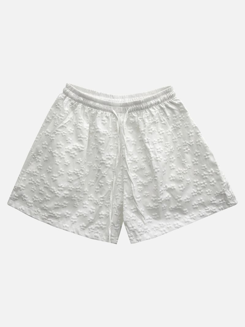 Zan Flower Embossed Short Pants (5c)
