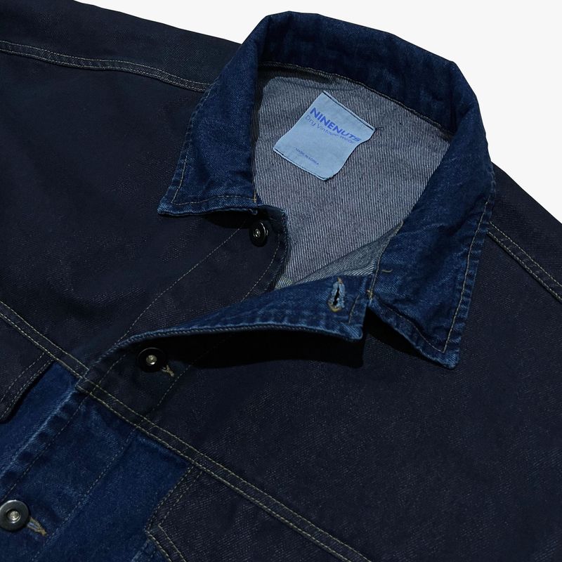 panel mix denim trucker jacket_blue