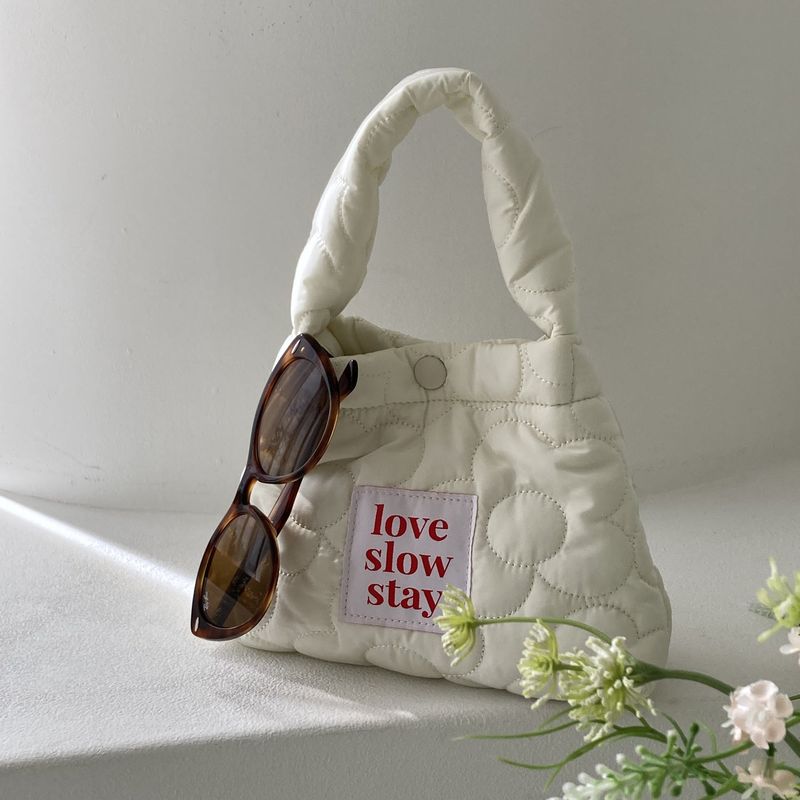 love slow stay(ラブ スロー ステイ)の「flower padding tote-ivory(Bags)」