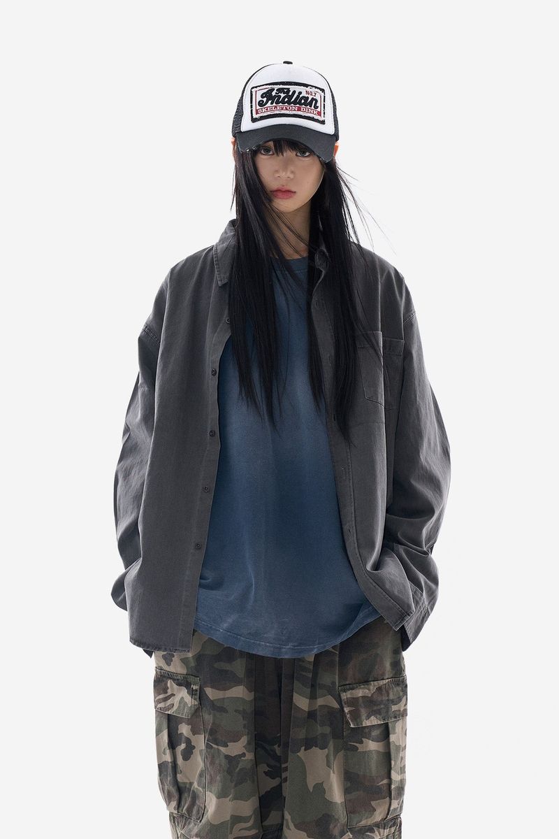 Raucohouse（ラウコハウス）の「Freak loose pigment shirt（Tops）」