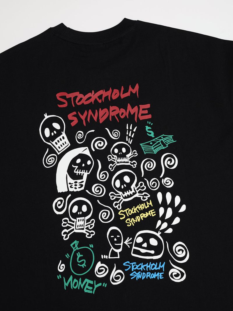 ドゥードゥルスカルTシャツ - ブラック
