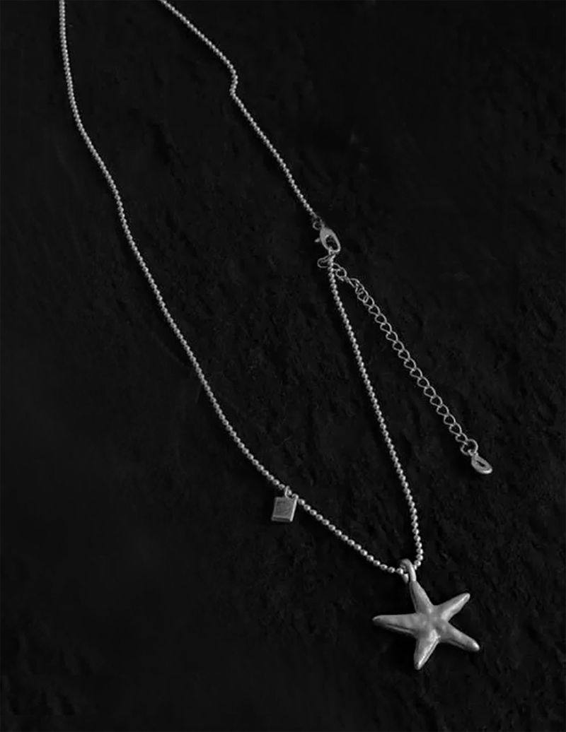 starfish silver necklace