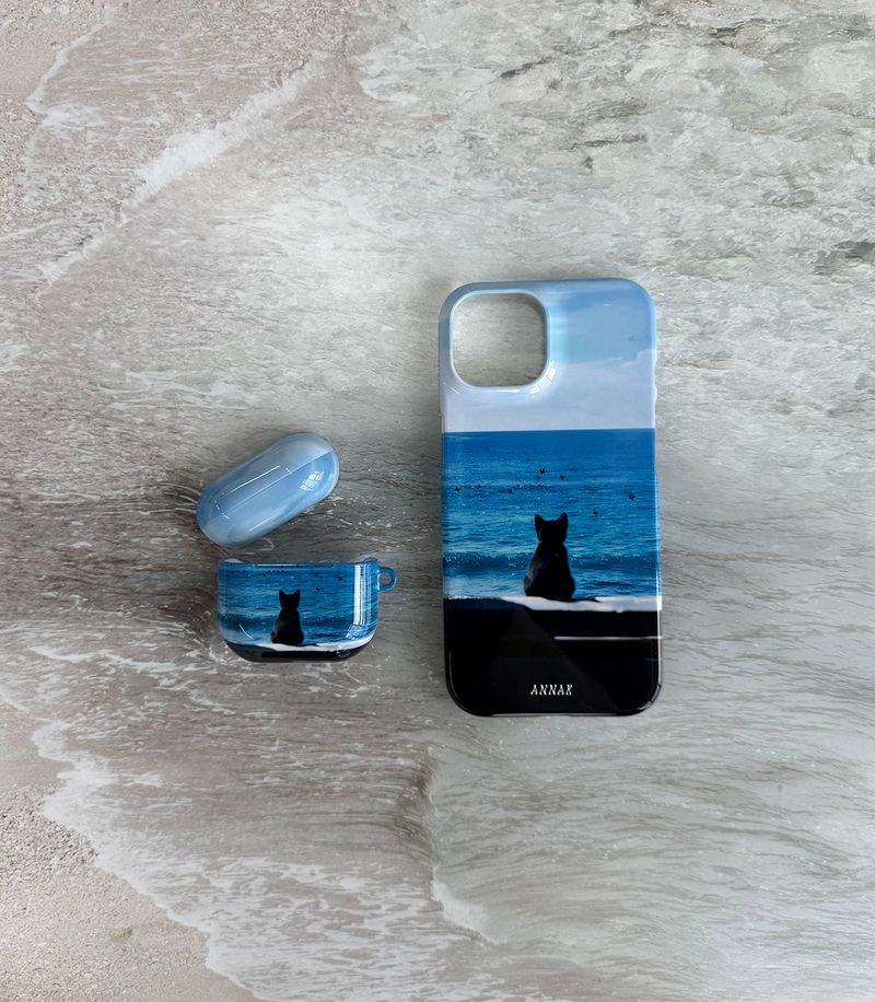 [kitty by the sea airpods/buds case]