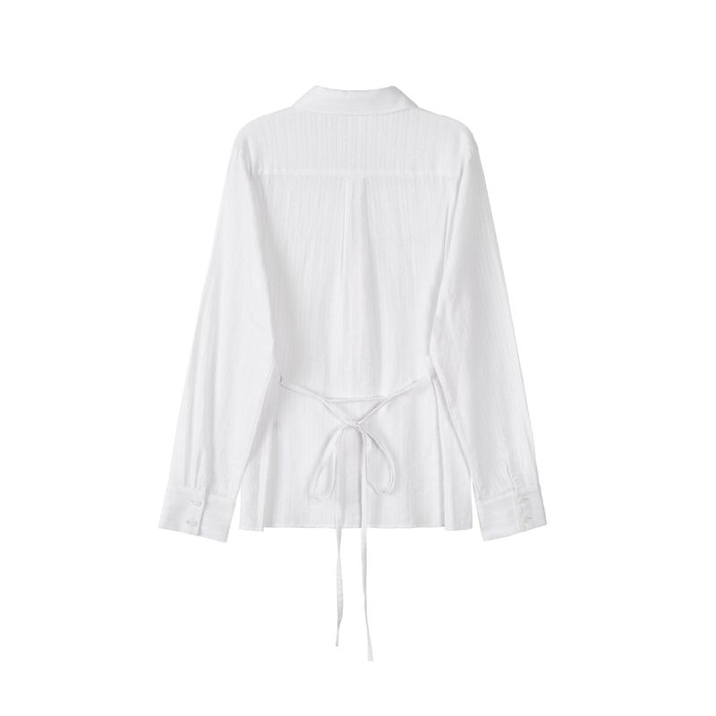 REGULAR FIT BELT SHIRTS (WHITE)