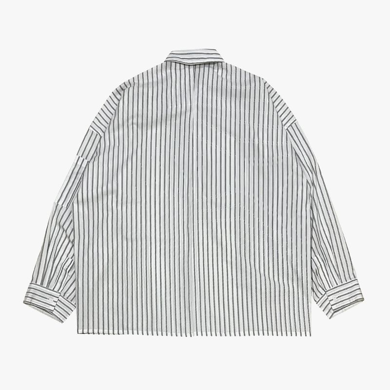 offset stripe shirt_white