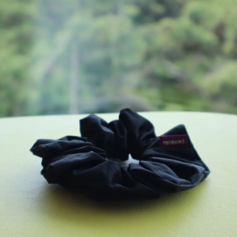 Eco-Friendly Ocean Black Scrunchie