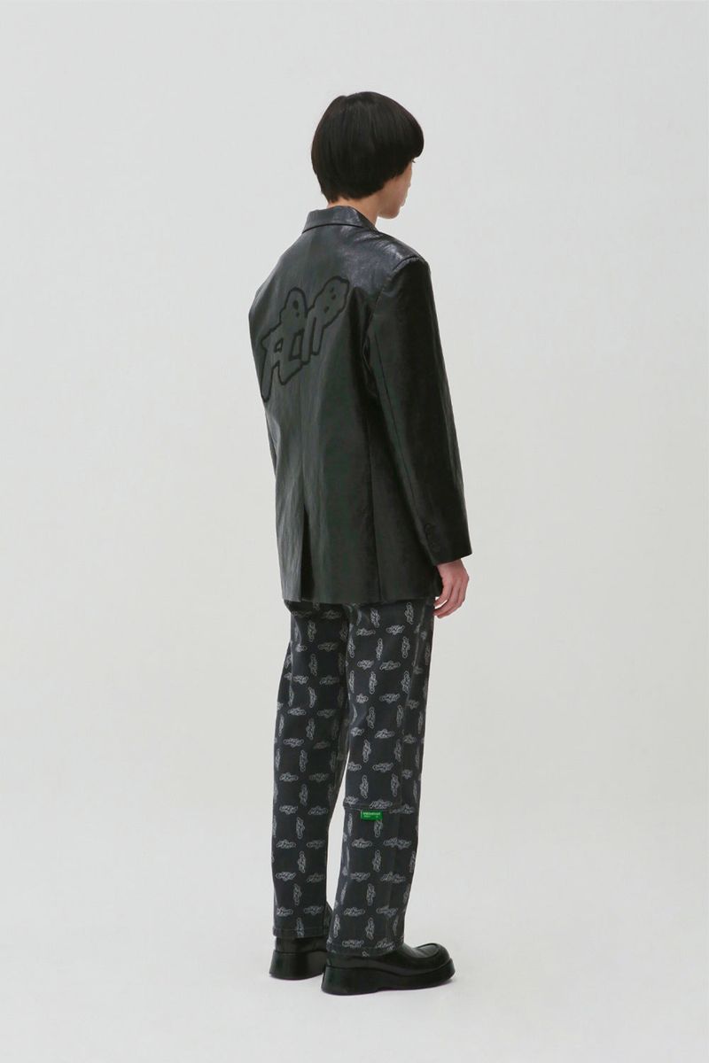 FLIP Crack Leather Blazer_Black