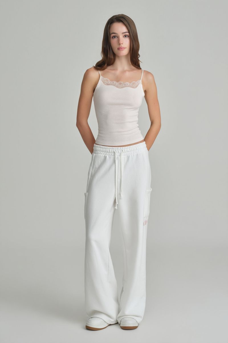 NYC sweatpants, Ivory