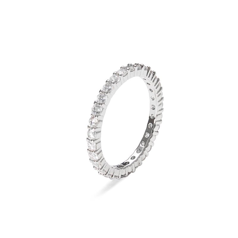 MACIER(マシール)の「2MM Prong Setting Tennis Ring (silver)(Accessories)」