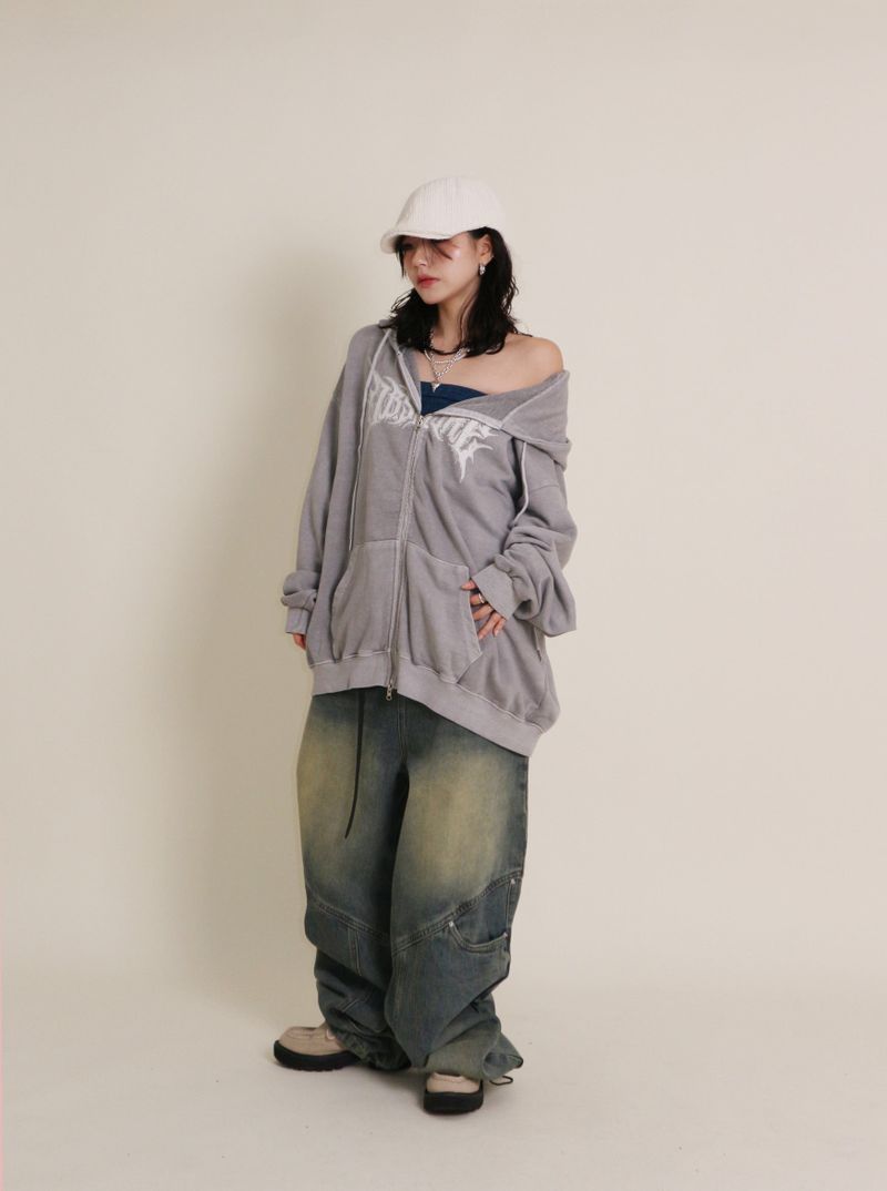 (For men and women) RT Pigment Two-Way Hood Zip-Up