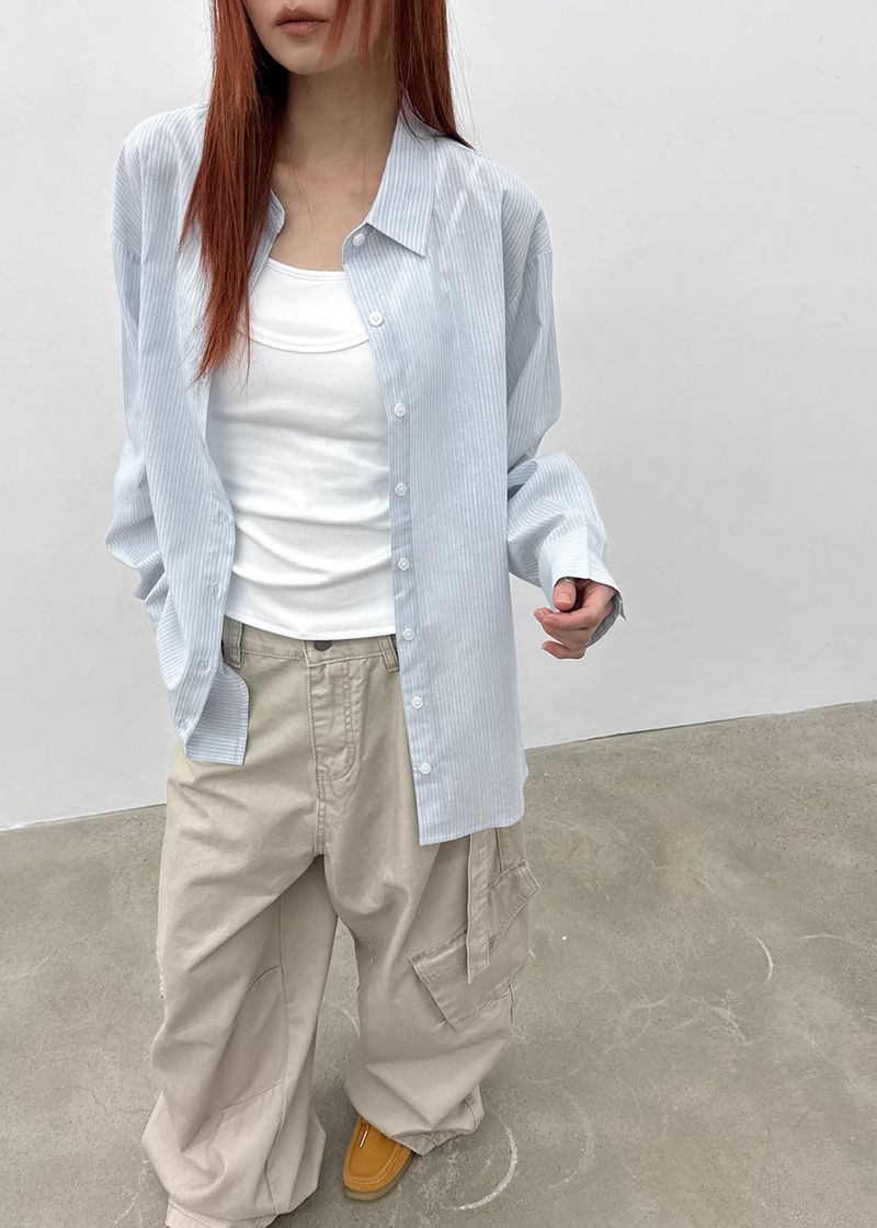 [MADE] Banamon Loose-Fit Stripe Shirt
