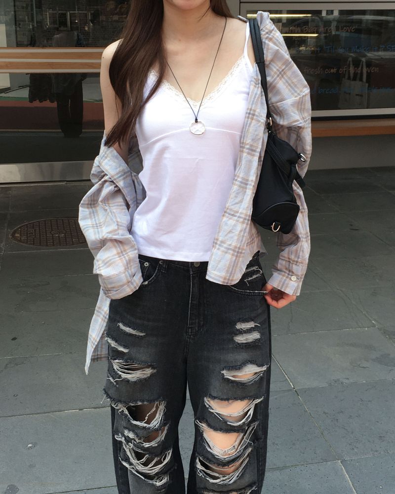 Over check shirts