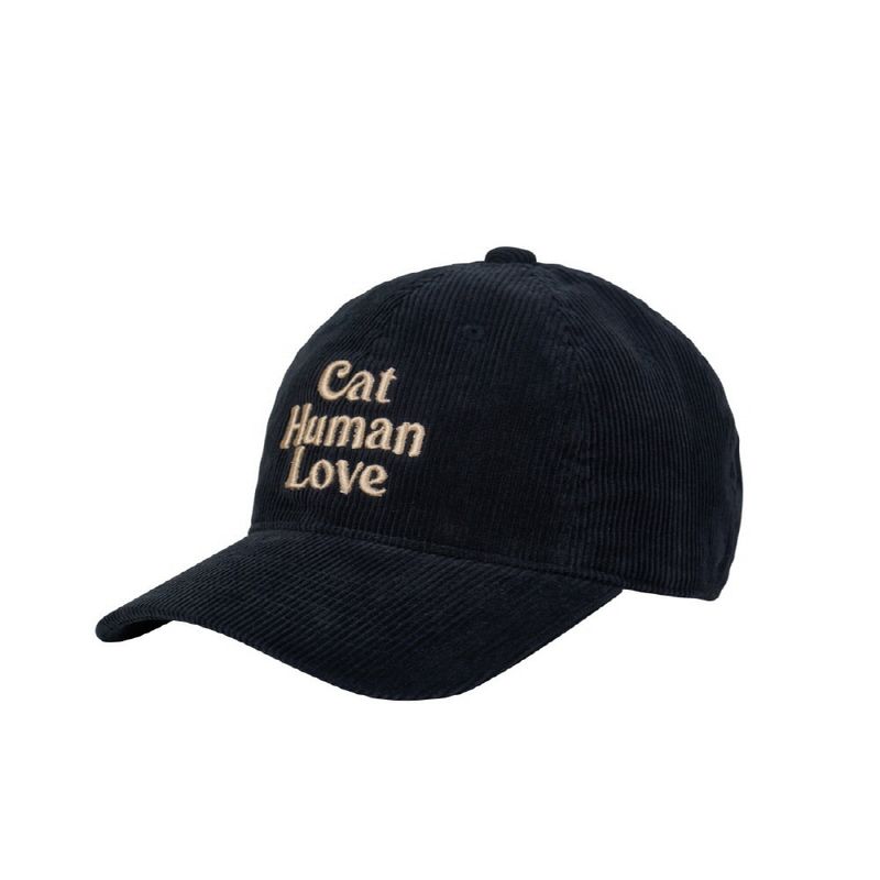 Human & Cat(ヒューマン&キャット)の「CAT HUMAN LOVE CORDUROY BALL CAP_NAVY(Hats)」