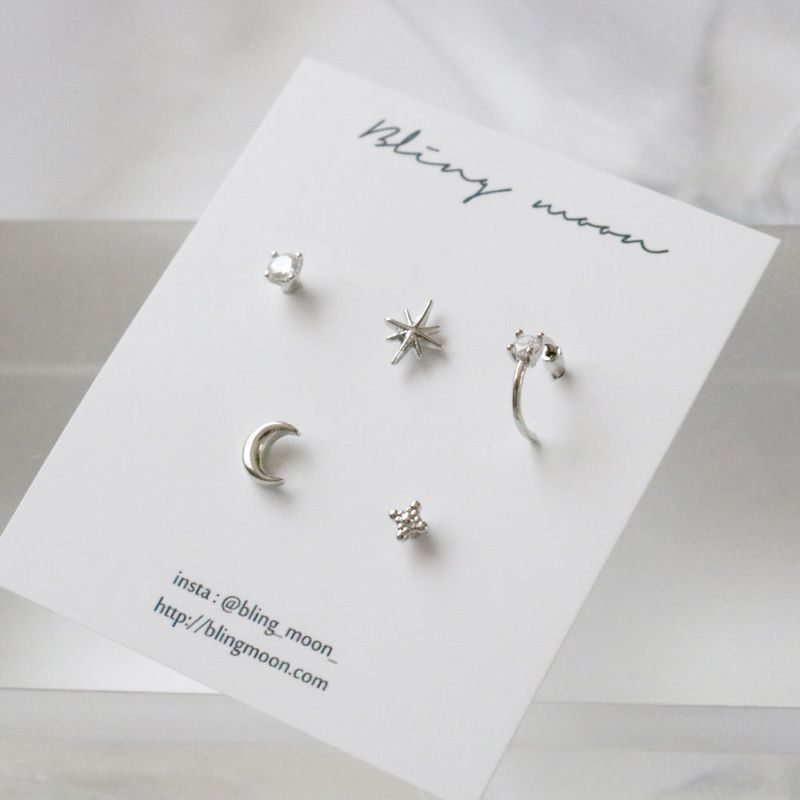 [5 set] moon twinkle piercing set