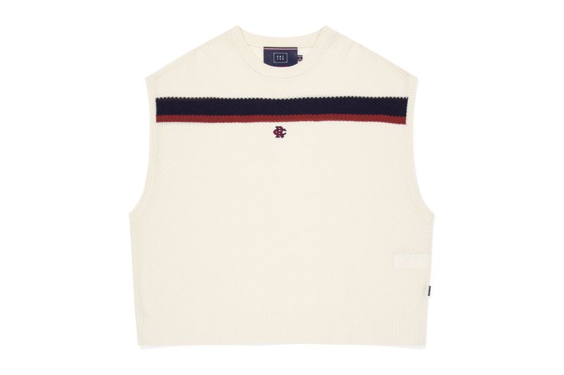 DOUBLE LINE WAFFLE KNIT VEST