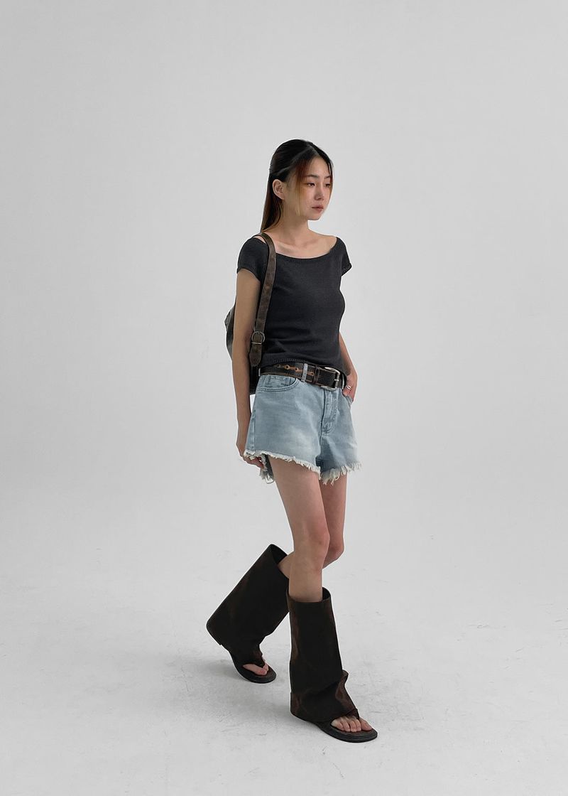 [MADE] Kiesel Damage Denim Short Pants