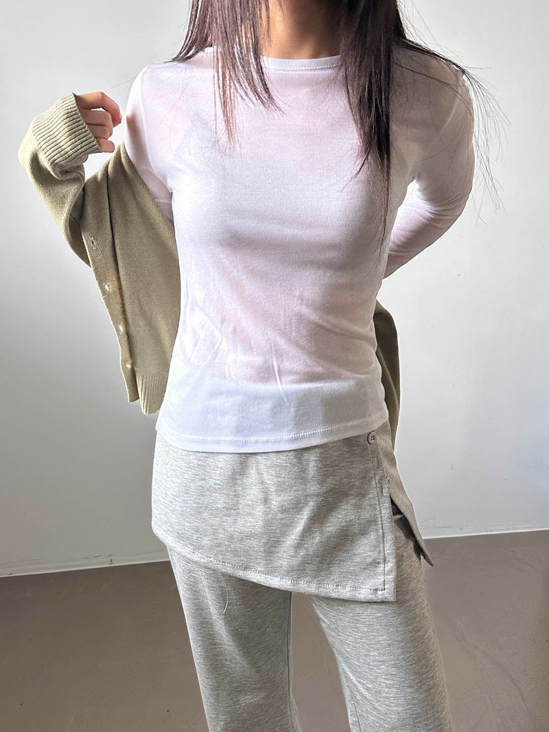 Soft tencel loose long sleeves(5color)