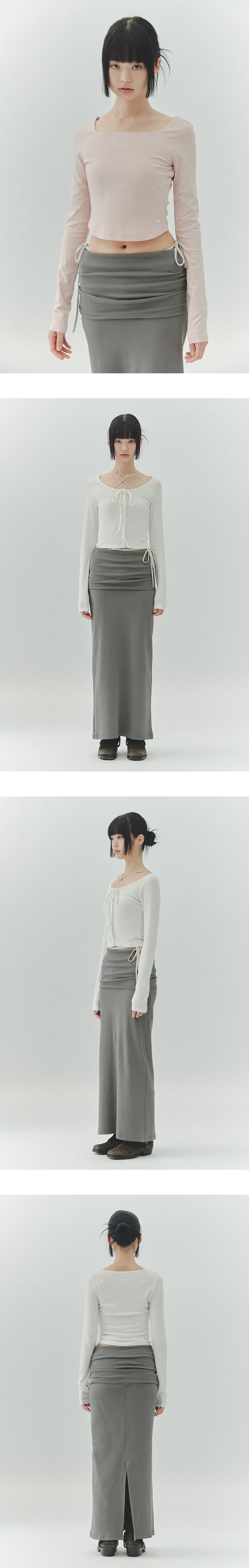 LOWER FOLDING SKIRT charcoal