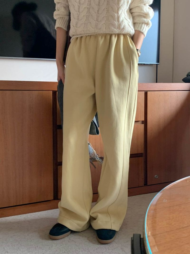[Wool fleece] Eggdon string two-way pants