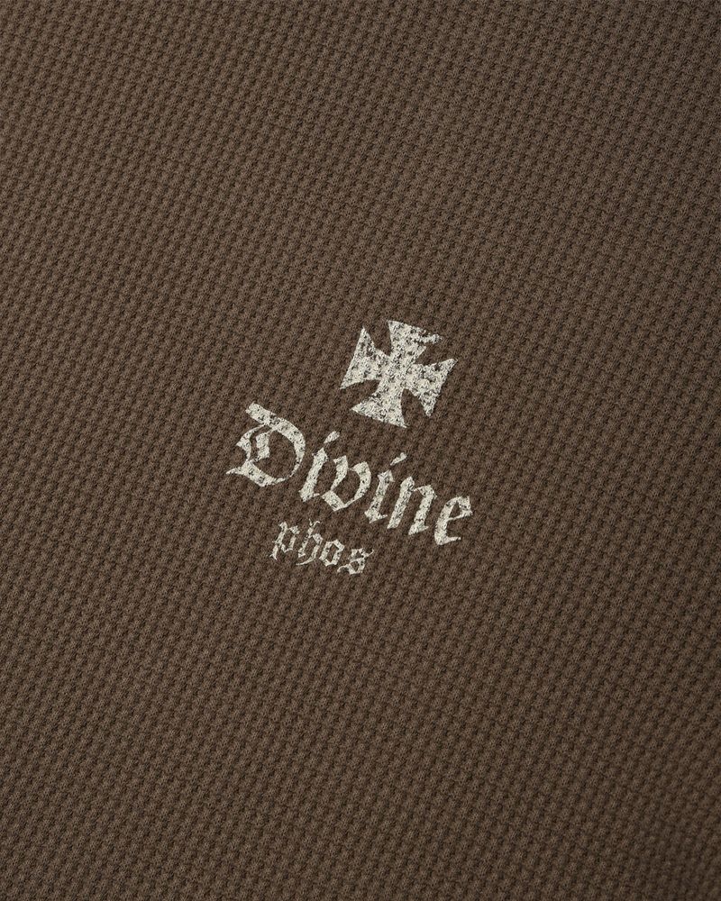 Divine Waffle Long Sleeved/Dark Brown