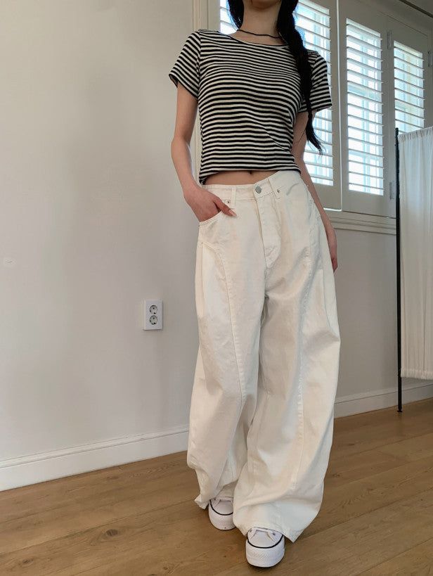 SHOPPERLAND(ショッパーランド)の「Devil Balloon Pintuck Wide Cotton Pants (3color)(Pants)」